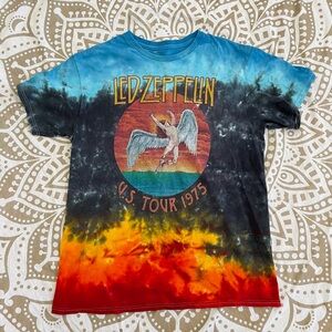 Led Zeppelin Swan Song Tie Dye Band Tee Shirt